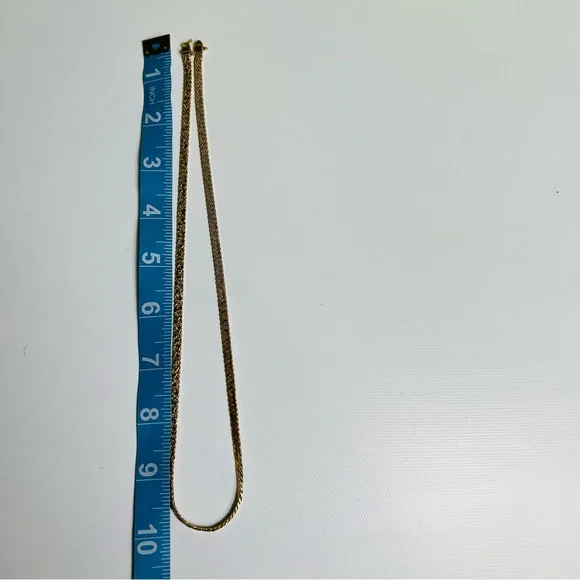 Krementz vintage textured gold chain necklace - Picture 5 of 5